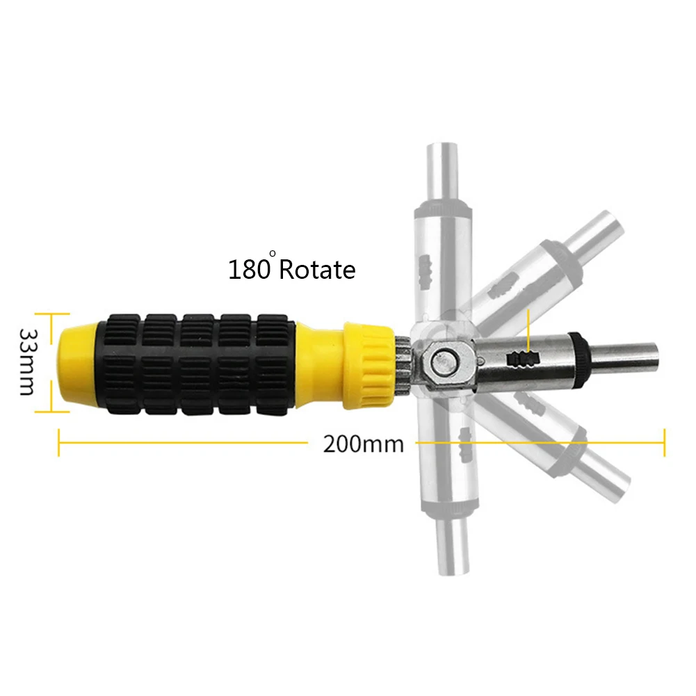Мультитул 1/4 дюйма отвертка с храповым механизмом вращающиеся бытовые общие