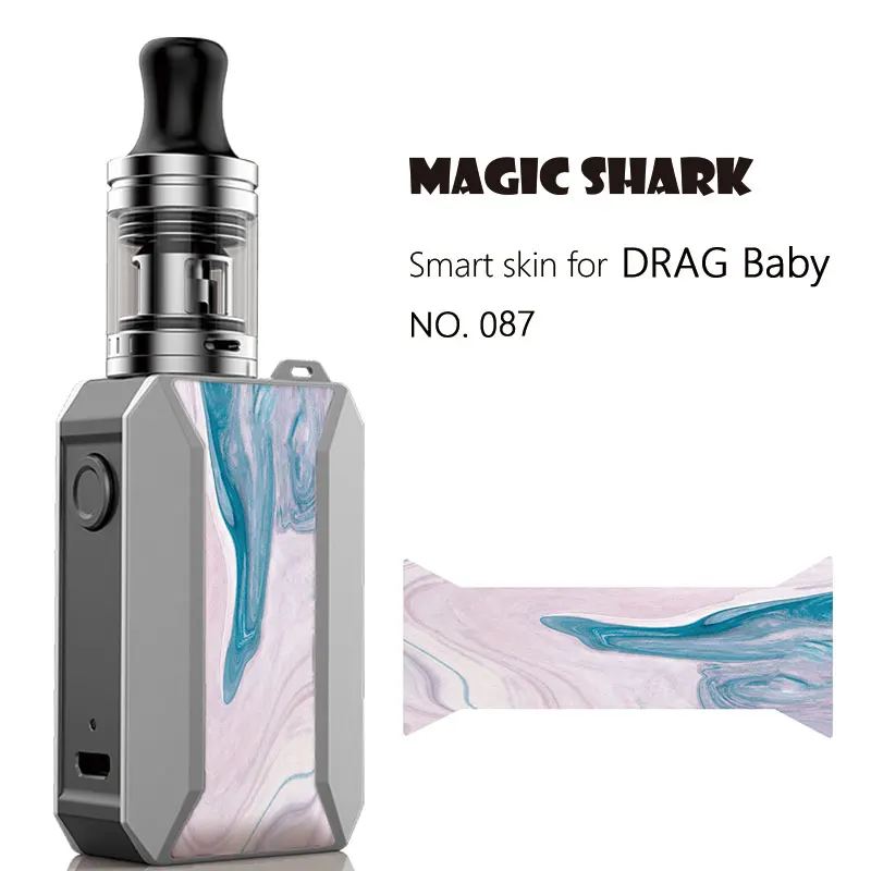 Волшебная Акула мечтательная Медуза Череп Паук женщина кожа Vape ультра тонкий чехол наклейка пленка для Voopoo Drag Baby Trio