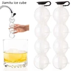 Форма для льда, 4 формы, Гибкая силиконовая форма для льда, виски, коктейлей, круглая форма для льда