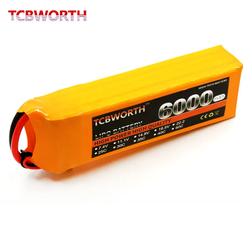 4S RC Toys LiPo аккумулятор 14 8 V 6000mAh 60C литиевые батареи для РУ самолет квадротор