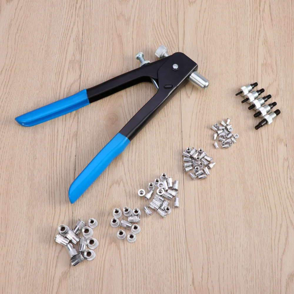 

86pcs Heavy Duty Insert Hand Tool Riveter Rivet Nut Threaded Insert Tool with Rivet Nuts
