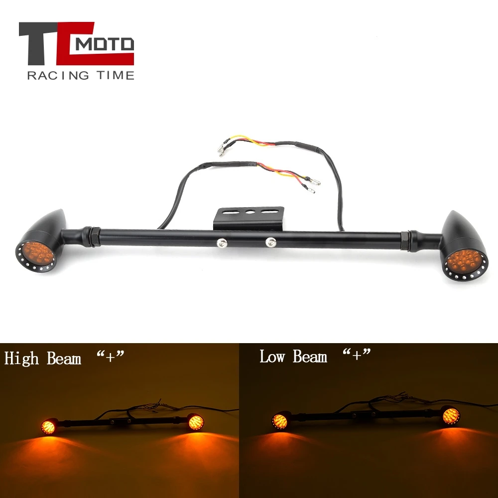 

Motorcycle Bullet LED Turn Signal Brake Light Indicators With Bracket for Harley Honda Yamaha Suzuki Kawasaki Chopper Touring