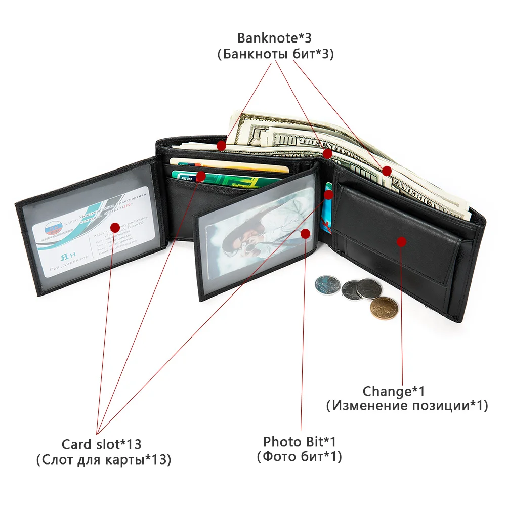 WESTAL мужской кошелек из натуральной кожи для мужчин держатель кредитных карт