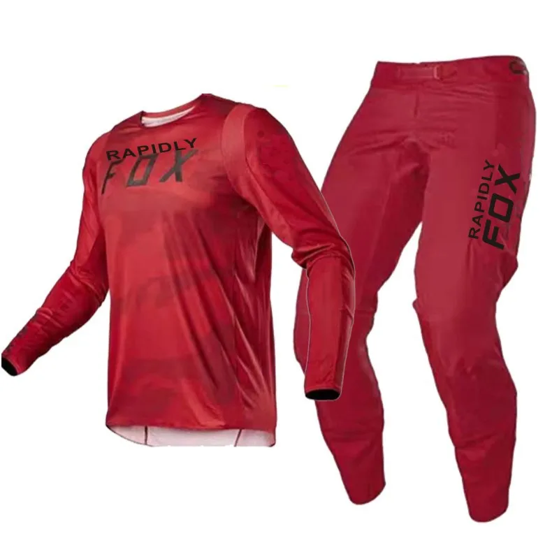 

NEW 2021 enduro rapidly FOX 180/360 Motocross Jersey and Pants MX Gear Set Combo mtb ATV Off Road motorcycle racing suit