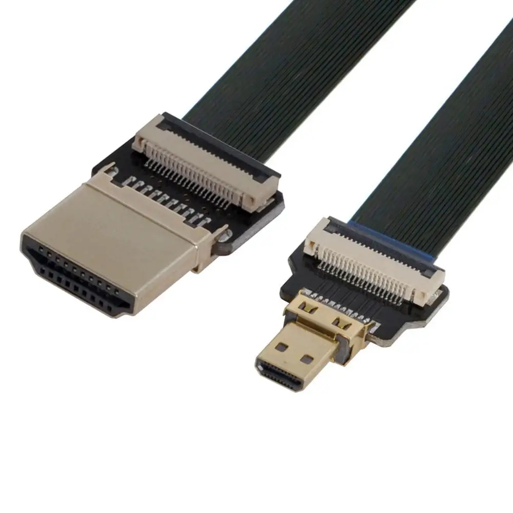 

FPC FPV Micro HDMI-Compatible Male to HDMI-Compatilble Male Extension Cable 1080P for FPV HDTV Multicopter Aerial Photography