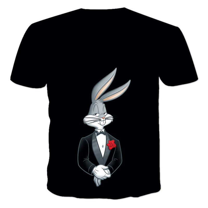 

2021 New boy and girl Summer 3D Printing Cartoon Rabbit Cute Shirt T-Shirt Children'S Favorite Harajuku T-Shirt 4t-14t