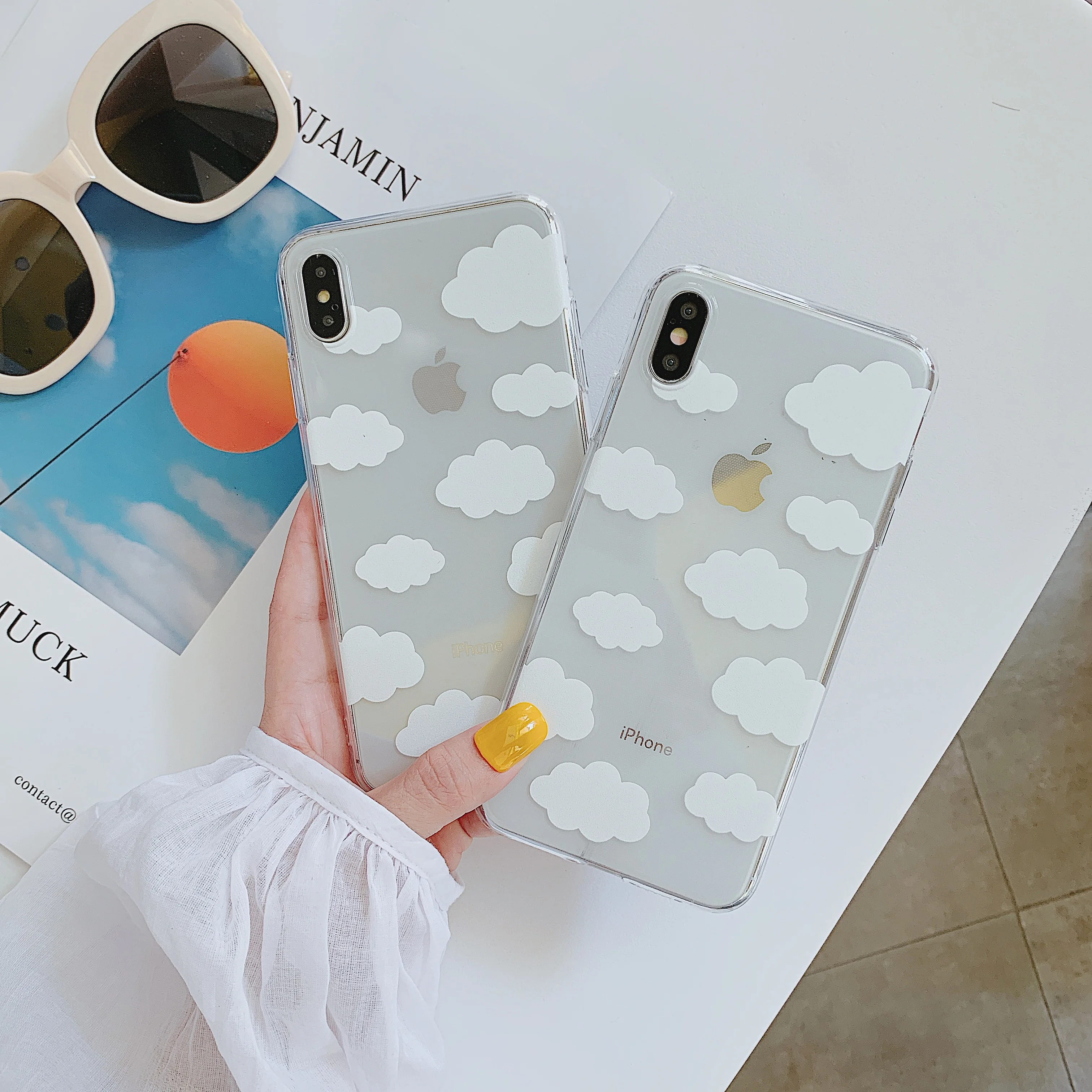 Модный прозрачный силиконовый чехол с узором в виде облака для iPhone 12 11 Pro XS MAX XR X 8 7