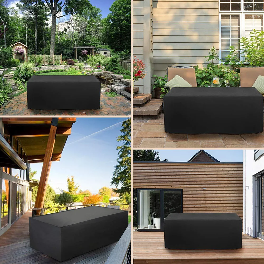 

Waterproof Black Cover Patio Yard UV Rattan Cube Outdoor Furniture Protective Rain Snow for Garden Dust Proof Covers Chair Sofa
