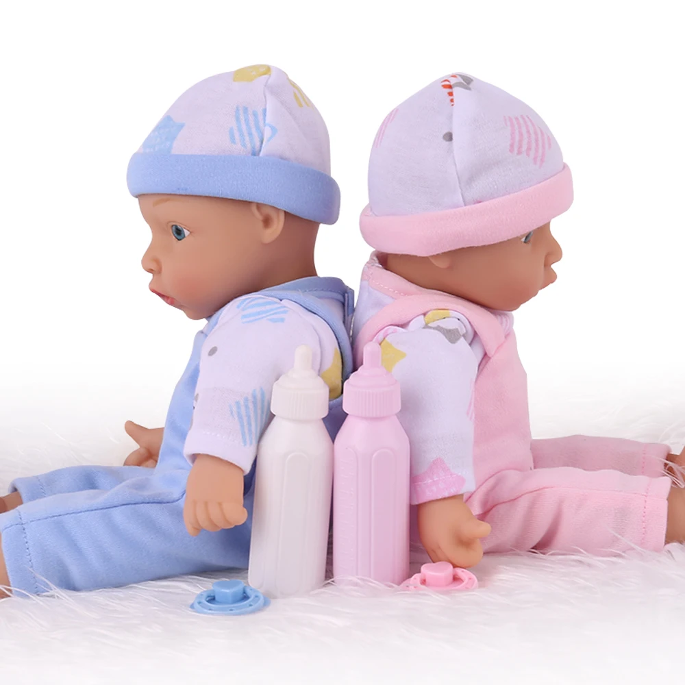 10 дюймов реалистичные куклы Reborn Baby тканевые тела мягкие силиконовые виниловые