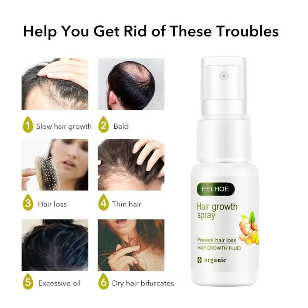 

20ml Ginger Nutrition Hair Spray Hair Growth Serum Hair Care Fast Hair Growth Hair Spray Anti Hair Loss Natural Herbal Essence