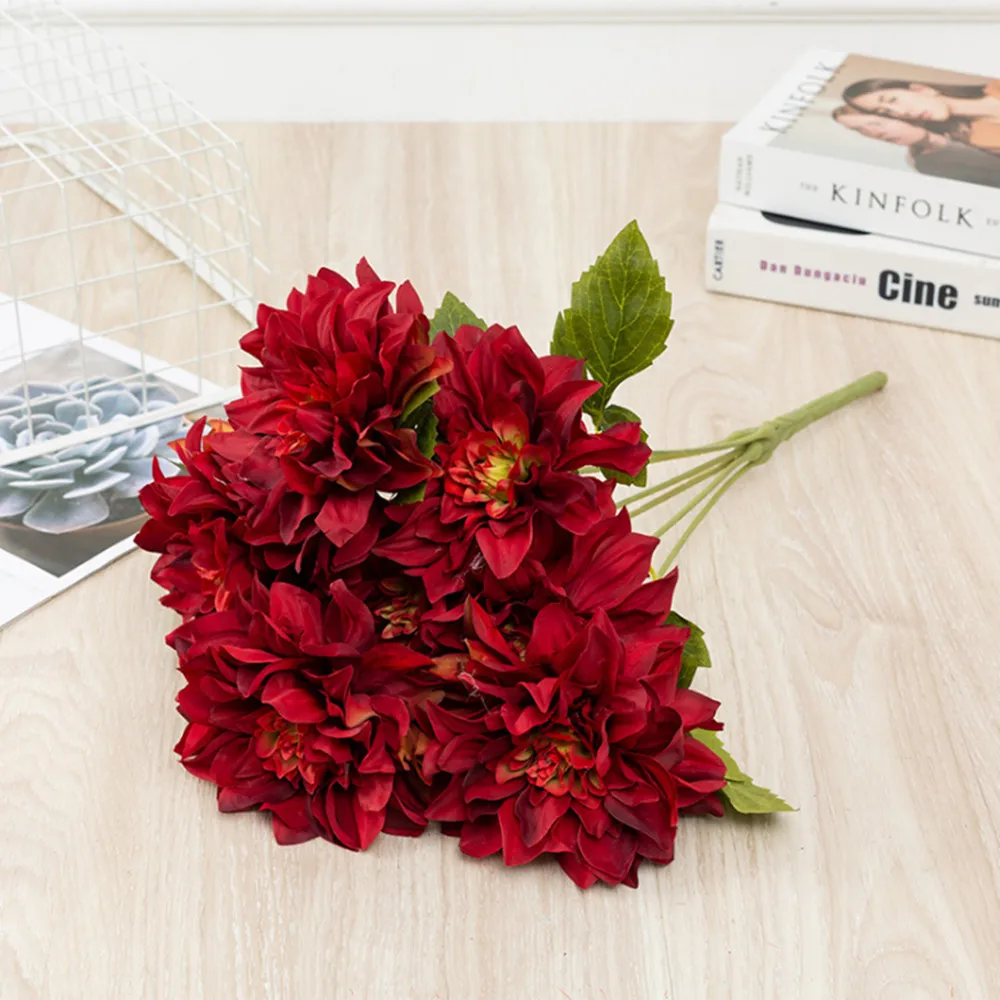 Искусственный 7-головый цветок-перегородка для ресторана украшение сделай сам