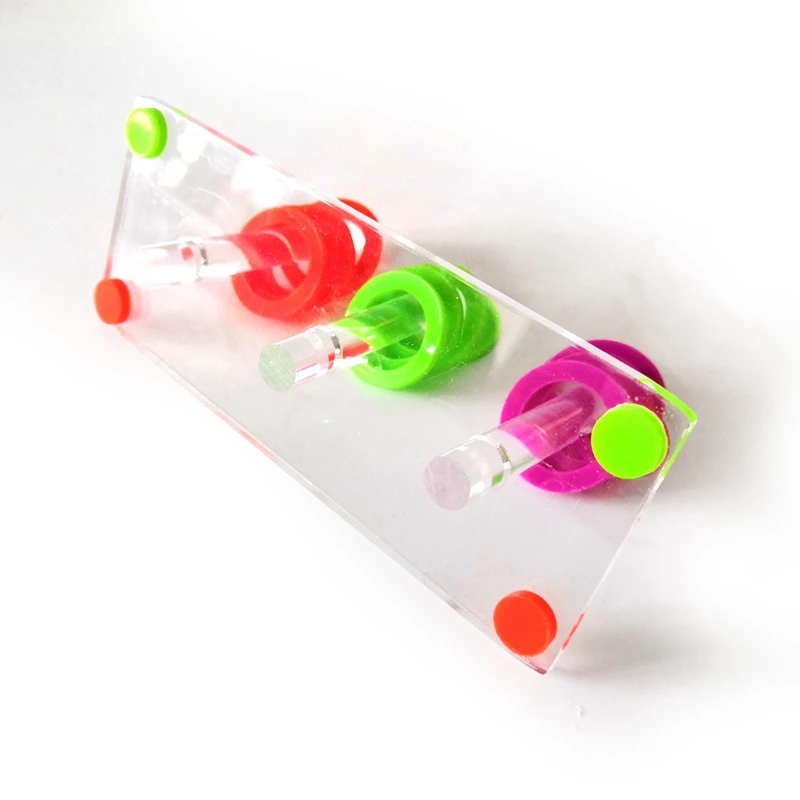 

Development Color Separate Educational Intelligence Bird Ring Parrot Toy Set Home Funny Pet Small Acrylic Interactive Training P