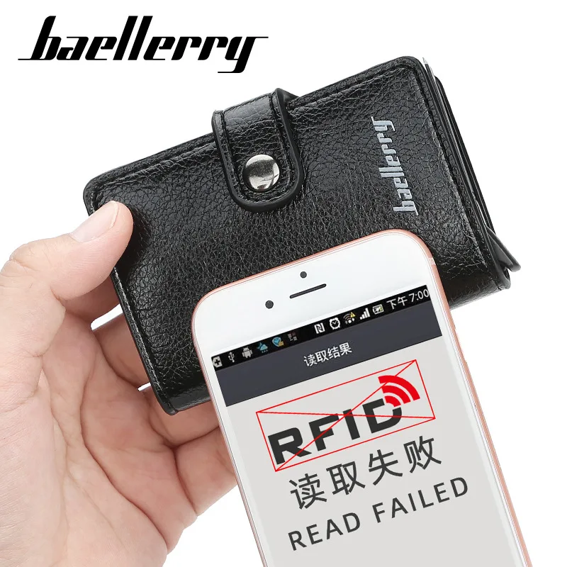 Rfid-кошелек высшего качества мужские бумажники для карт Умный кошелек