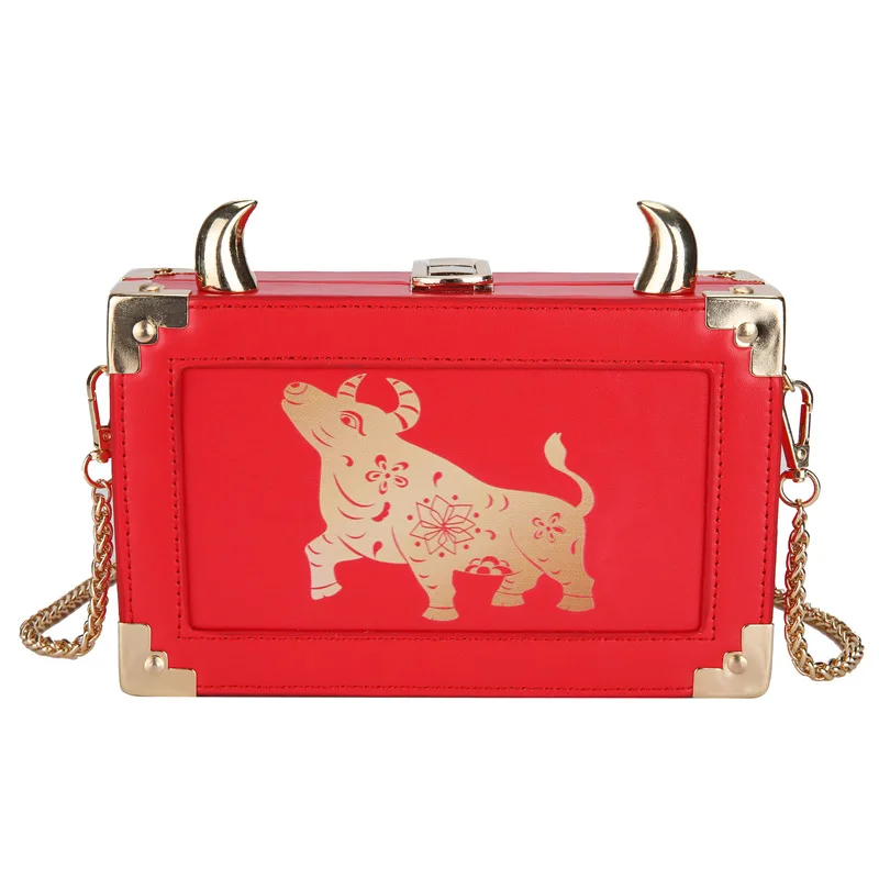 

Fashion Zodiac Ox Creativity Women Shoulder Bags Casual PU Leather Handbag Shopping Messenger Bag Female Clutch Bag Wallet