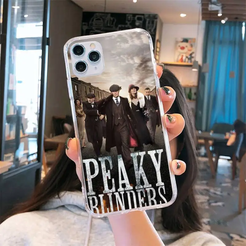 

TV series Peaky Blinders Thomas Shelby Phone Case Transparent for iPhone 6 7 8 11 12 s mini pro X XS XR MAX Plus