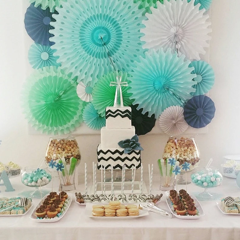 1 шт. 40 см бумажные салфетки с вырезами вееры подвесные ремесла для детского