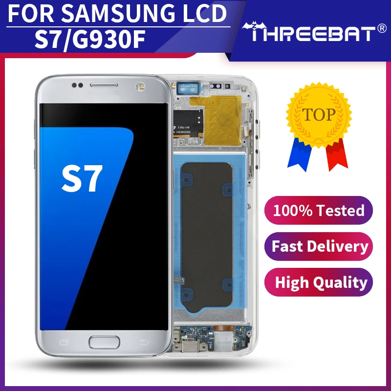 5 1 ''Новый Super AMOLED для Samsung Galaxy S7 G930 G930F SM LCD с рамкой дисплей сенсорный экран в