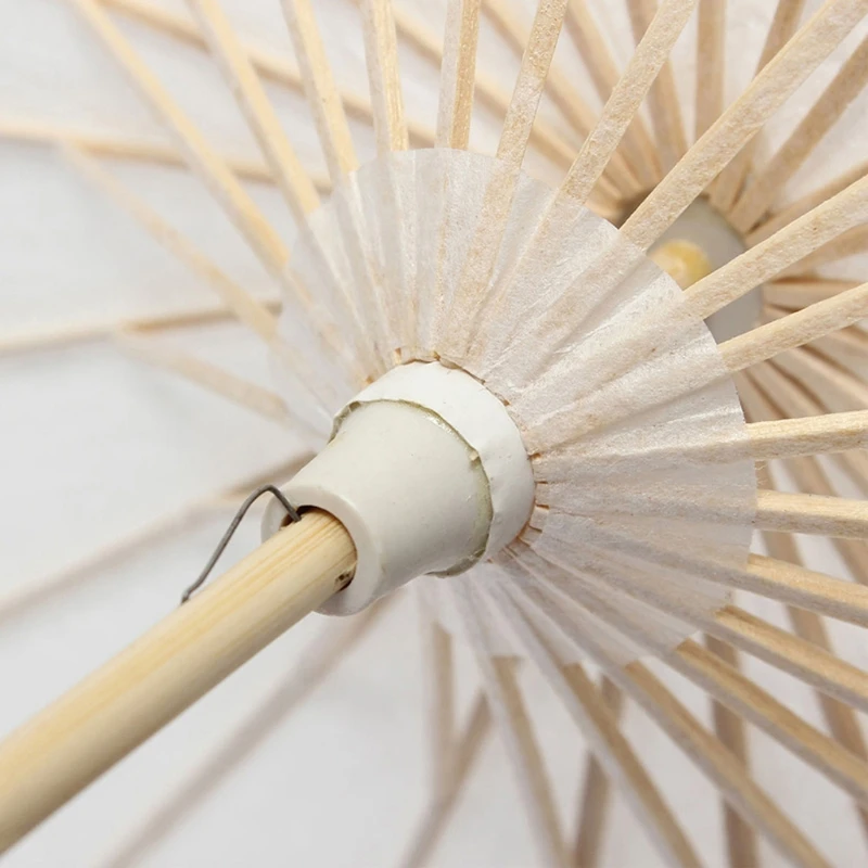 Белый чистый китайский бумажный зонтик H7JB Детские краски сделай сам