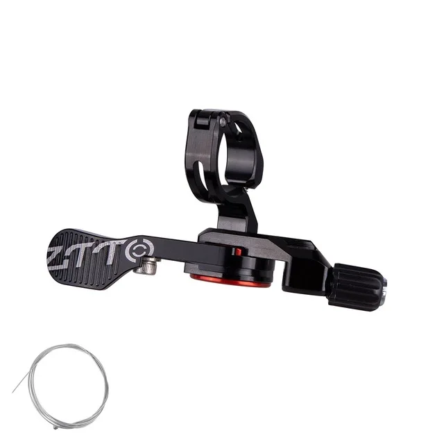 Black- red ZTTO MTB капельница труба пипетка велосипедная Регулировка Подседельный штырь механический рычаг дистанционного управления Рычаг Подседельный штырь универсальная передача - Цвет: Black- red