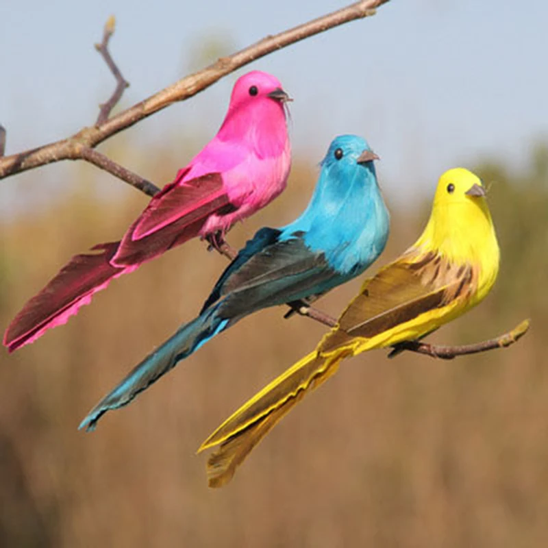 1PC Simulation Feather Foam colorful bird Garden Bird lawn Prop Decoration Color Random | Дом и сад