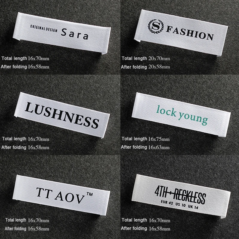Индивидуальные Шелковый атласная лента с принтом/одежды/одежда ярлычок памяткой