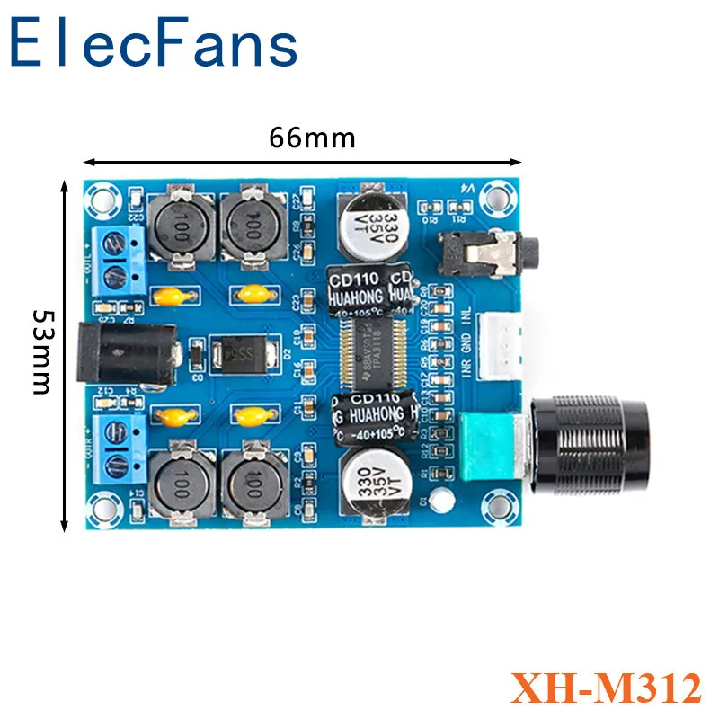 XH-M314 TPA3118 2x45 Вт 60 12 в 24 стерео аудио Bluetooth цифровой усилитель мощности плата XH-M312