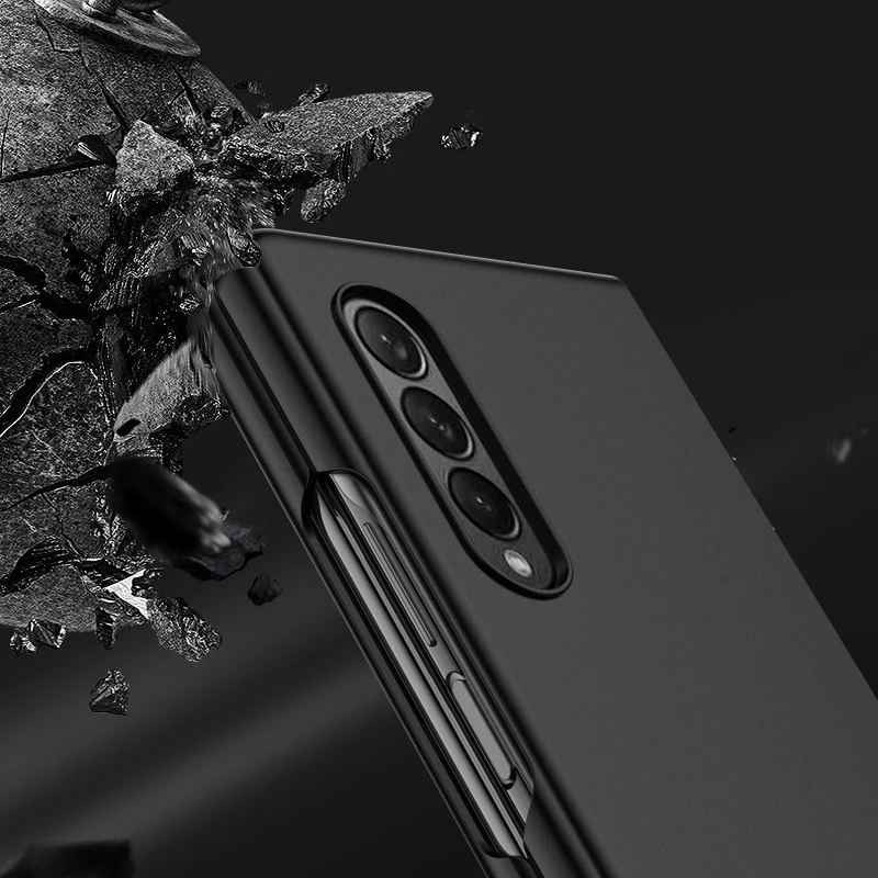 for samsung galaxy z fold3 case cover skin feel matte bumper protective phone case for samsung galaxy z fold3 5g fold 3 funda free global shipping