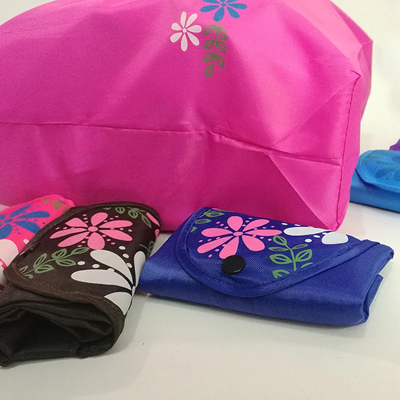 

High Quality Reusable Bag Large Capacity Casual Floral Eco Bags Oxford Cloth Environmental Tote Bag Women Foldable Shopping Bags
