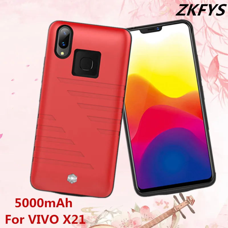 Чехол ZKFYS для заряда аккумуляторов VIVO X21 чехол аккумулятора 6800 мАч портативный