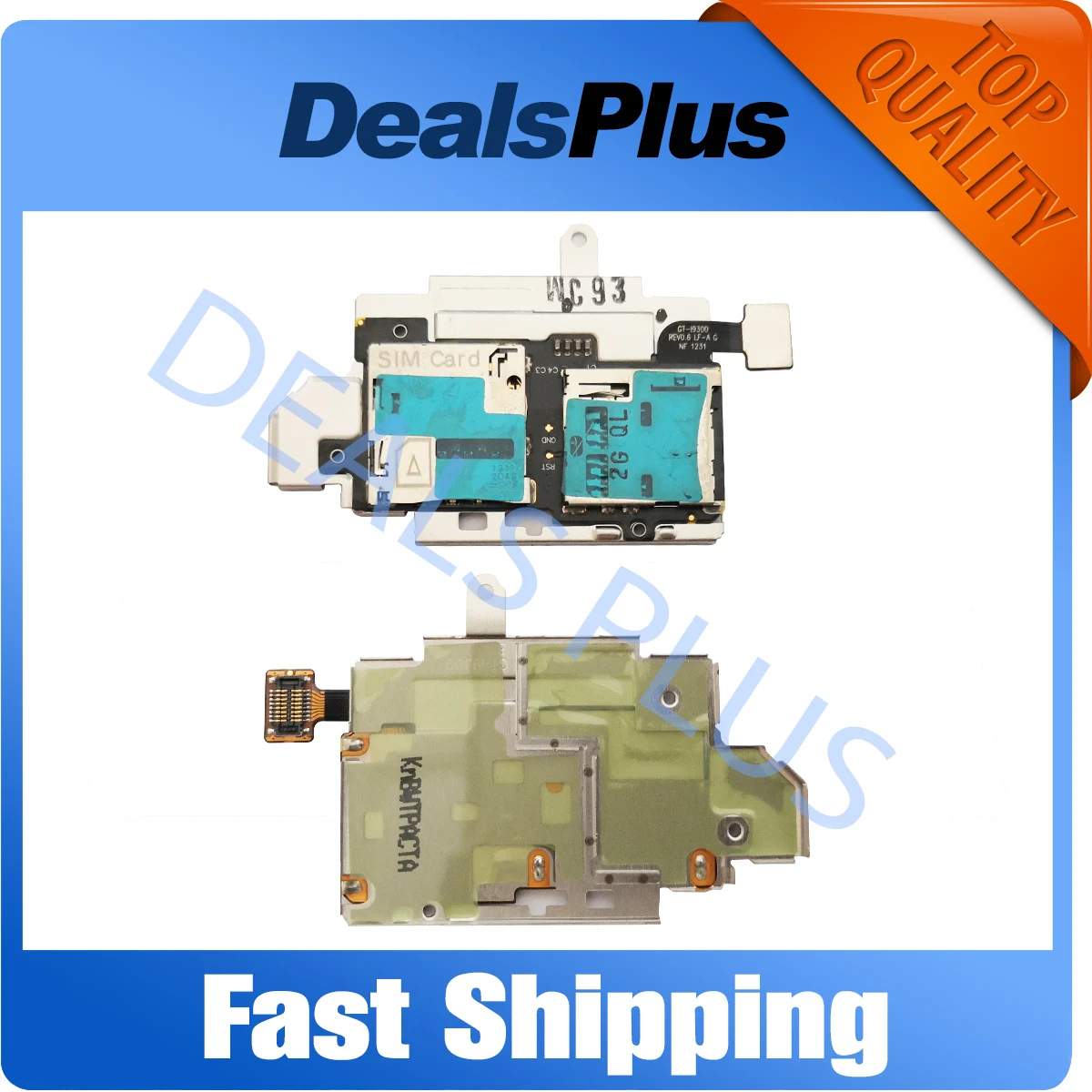 

New SIM And MicroSD Memory Card Tray Holder Connector Flex Cable For Samsung Galaxy S3 GT-I9300 i9300