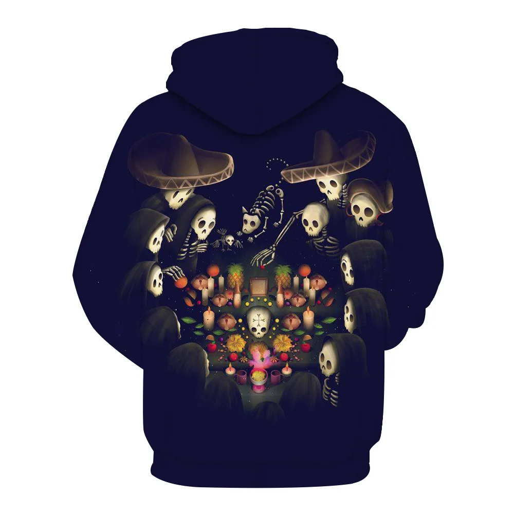 

New 2021 Spring And Autumn 3D Printing Loose Hooded Pullover Sweater For European And American Couples Slim Slimming Sweater