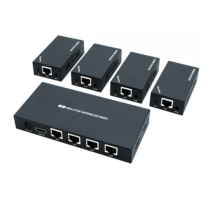 Удлинительный кабель 60 м RJ45 Cat5e Cat6 через UTP Rm 1x4 HDMI-разветвитель поддержка HD 1080P 1