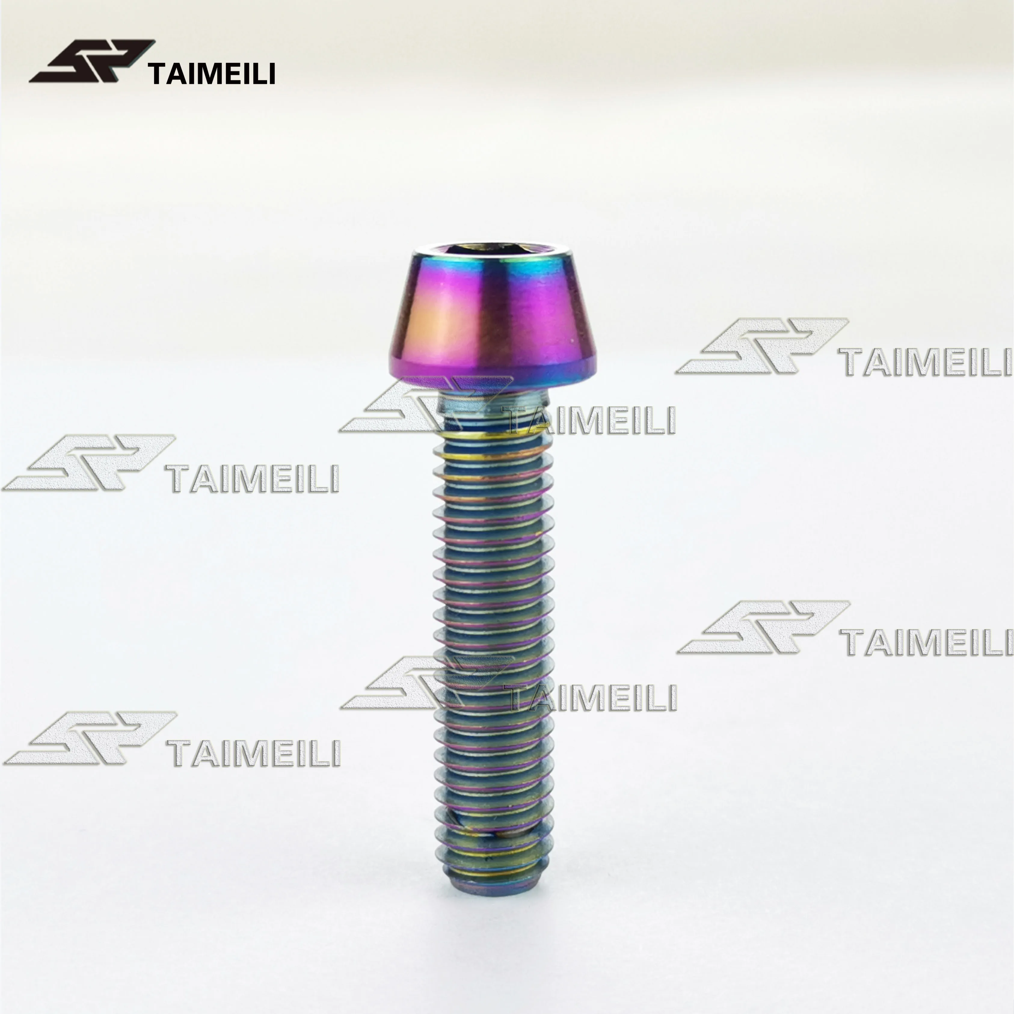 Rainbow color Титан болт конической головкой M6* 10/16/20/25/30/35/40/50/55/60/65 мм Замена Винт для велосипеда и мотоцикла - Цвет: Rainbow color
