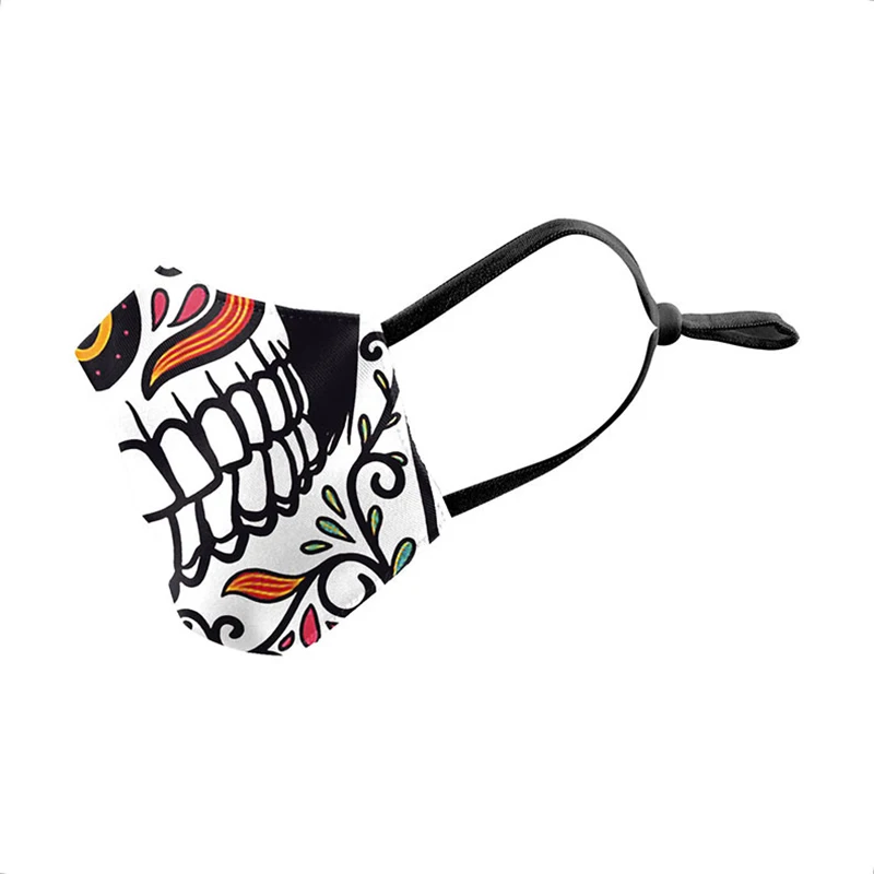 Маска на половину лица с принтом черепа Pattem многоразовая Защитная Пылезащитная