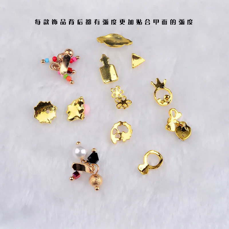 Hot nail wheel accessories wholesale jewelry metal alloy disc 12 bowknot pearl | Красота и здоровье