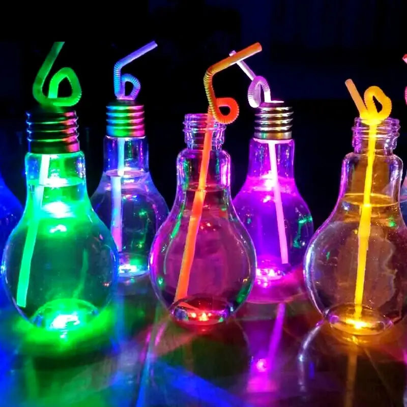 multi-color lights Лампочка соковыжималка бутылки для напитков светодиодный свет бутылки ПЭТ лампа бутылка с светодиодный свет для напитков вечерние поставки - Цвет: multi-color lights