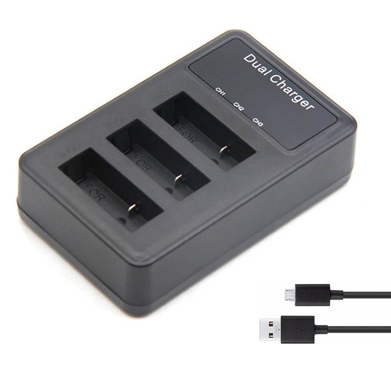 

sj4000 battery charger LCD 3-lots charger for SJCAM sj4000 wifi sj5000 sj6000 sj7000 sj8000 sj9000 M10 Camera Accessories