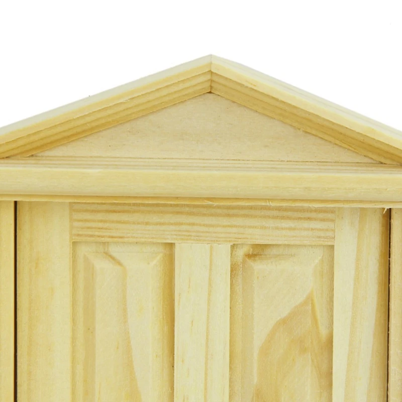 

1/12 Dollhouse Miniature Exterior Inward-Open Wood Door with Steeple top