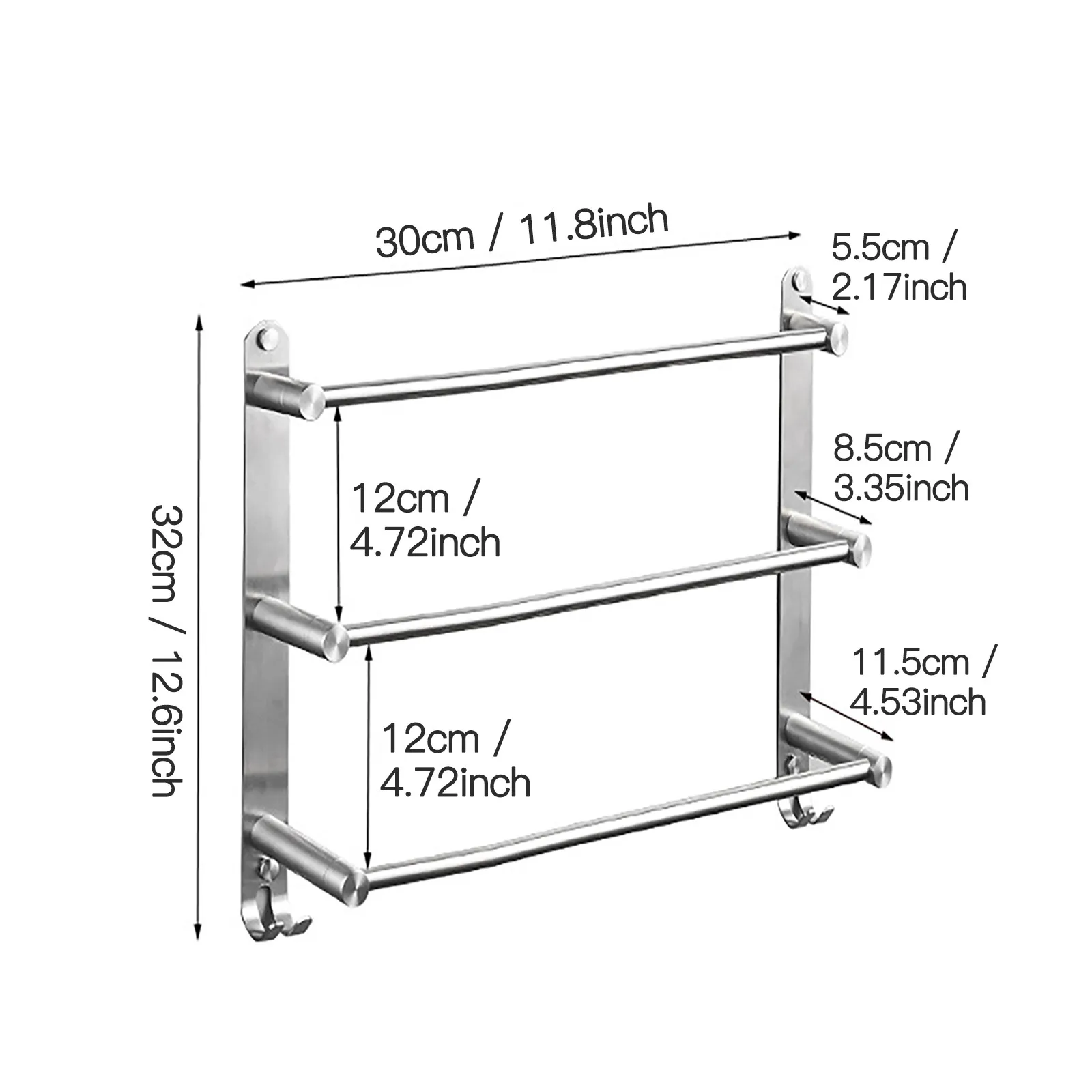 

Bathroom Accessories Multifunctional Perforated Towel Rack Hanging Storage Rack Bathroom Kitchen Organizer Storage rangement