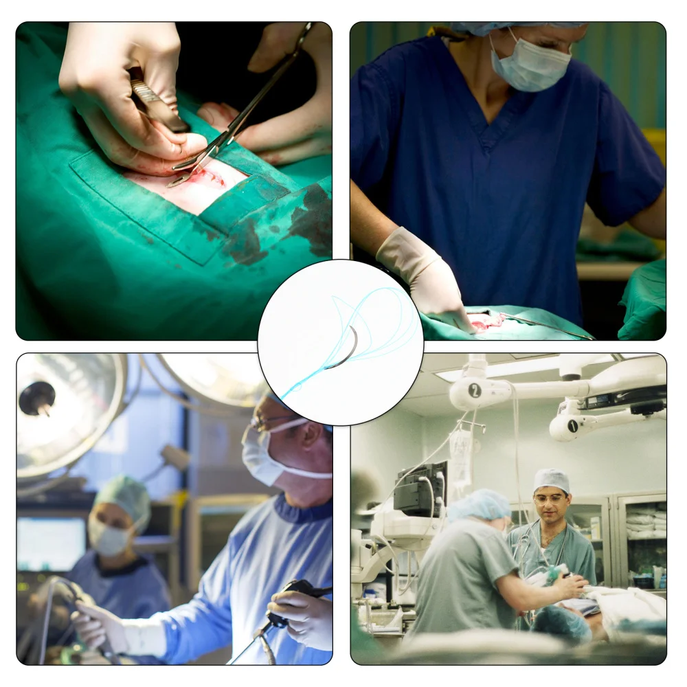 

12 Pcs Needle Suture Monofilament Thread Suture Practice Kit Teaching Exercises