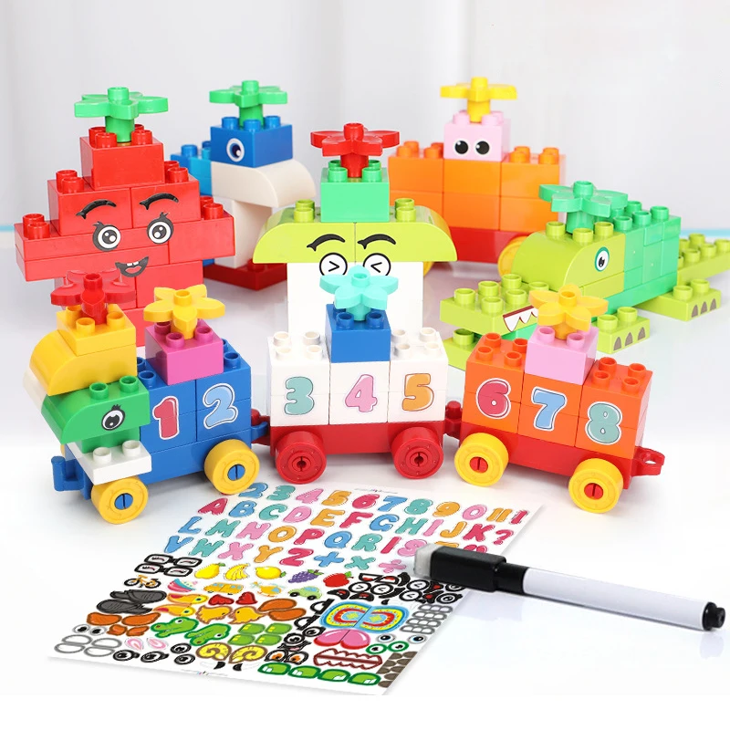 180 шт Большой размер строительные блоки Красочные Креативные объемные кирпичи