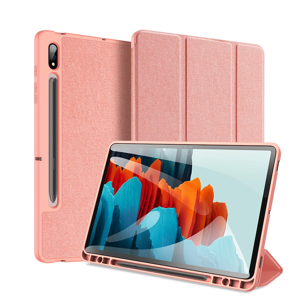 for Samsung Tab S7 FE Plus Tablet Cases Shockproof Protection Cover Wake Sleep Smart Cover Flip Stand  Sleeve with Pen Holder