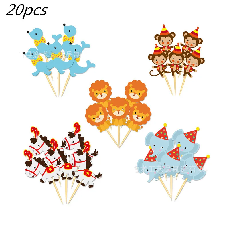 Украшения для детского душа, карнавальный мультфильм, цирковые животные, фотодисплей, подвесной баннер, детские товары для вечеринки в честь Дня Рождения