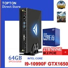 2021 Топ для игровых мини-ПК Intel Core I9-10900F i7-10700F Nvidia GTX 1650 4G Настольный компьютер башни 2 * DDR4 NVMe Windows 10 AC Wi-Fi