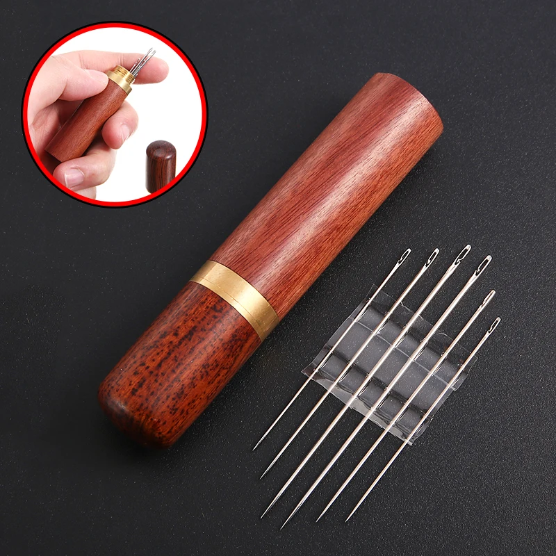 

7 шт. самонарезающие швейные иглы Нержавеющая сталь для штопки (боковое отверстие Швейные иглы Набор «сделай сам» для прошитая вручную выши...