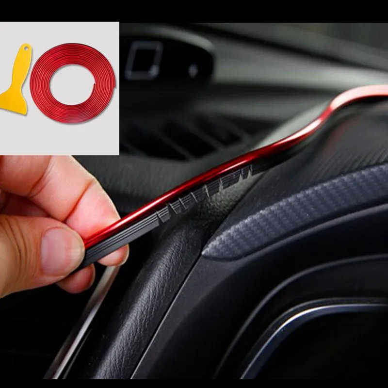5 м автомобильный Стайлинг интерьерные украшения полосы Молдинг Накладка