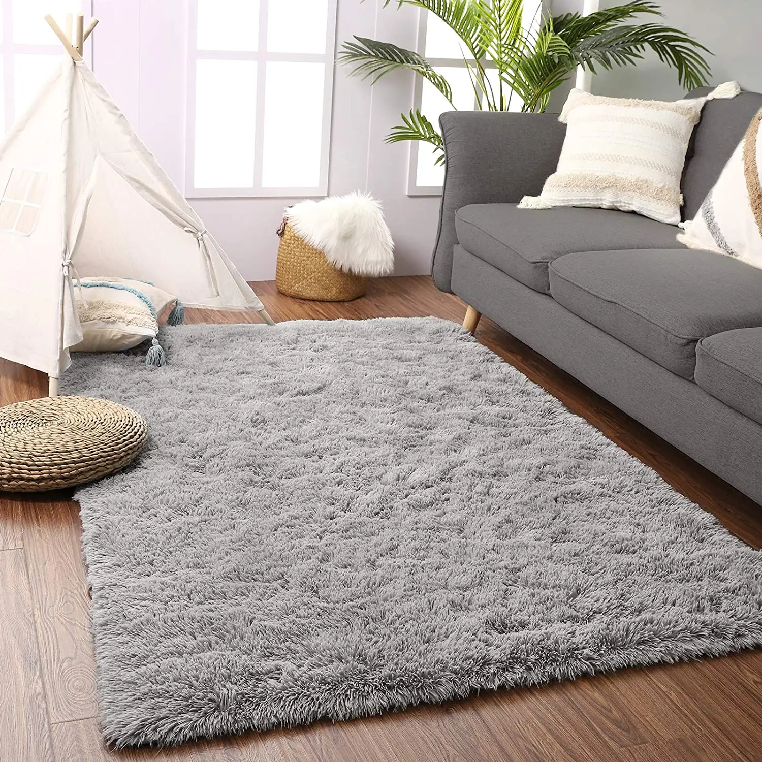 

Fluffy Soft Fuzzy Carpet Living Room Rug Modern Furry Area Rugs Long Fur Indoor Dorm Nursery Home Decor Carpet Baby crawling mat