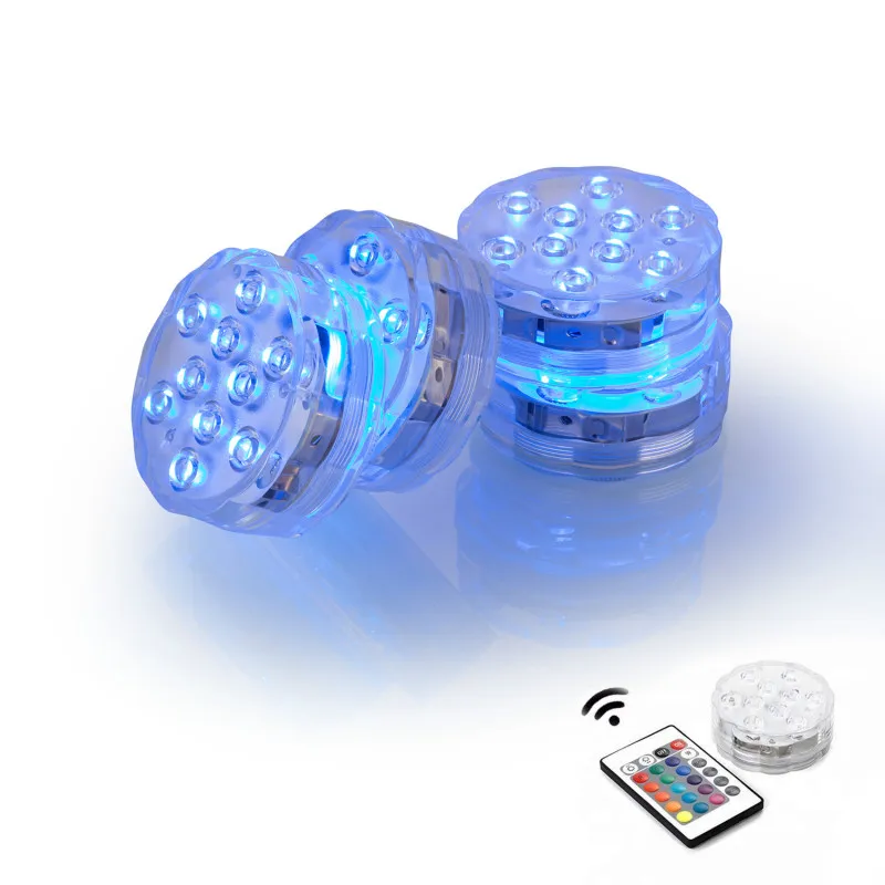 RGB светодиодный водонепроницаемые светильники для бассейна 10 цветной мигающий