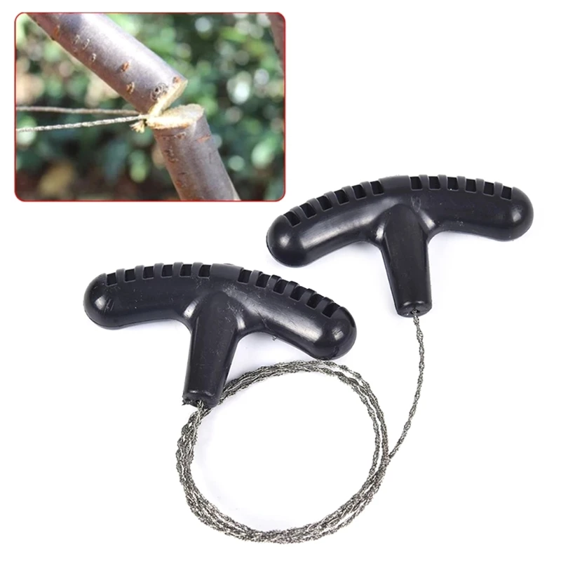 

Emergency Tool for Survival Life PP Handle Wire Saw Approx 72cm Length Multifunctional Wire Saw Strong Wear-resistant X6HD