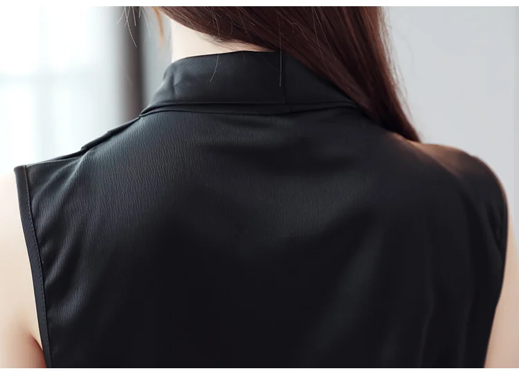 

Blusas Mujer Blouses Femme Tops Women 2021 Blouse Women Shirts Summer Sleeveless White Blouse V-Neck Chiffon Blouse Shirt E777